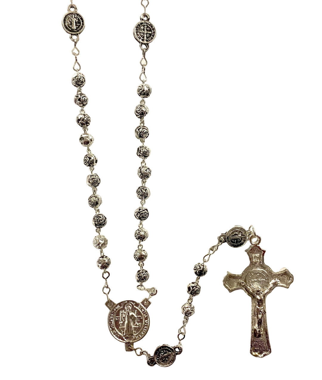 7mm Silver Plated St. Benedict Rosary