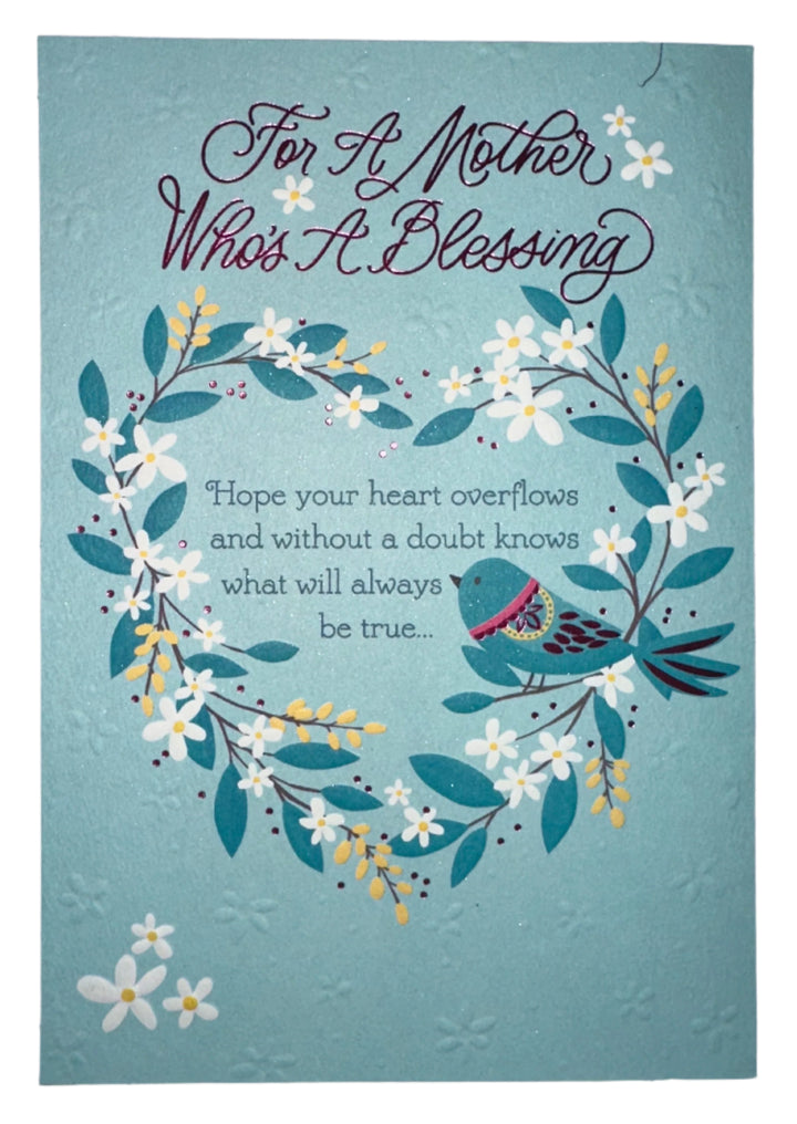 For A Mother Who's A Blessing - Birthday Card