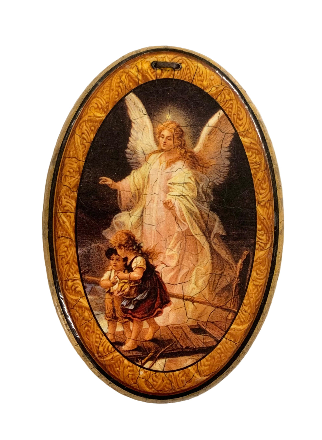 4.5" Mini Oval Wooden Retablo