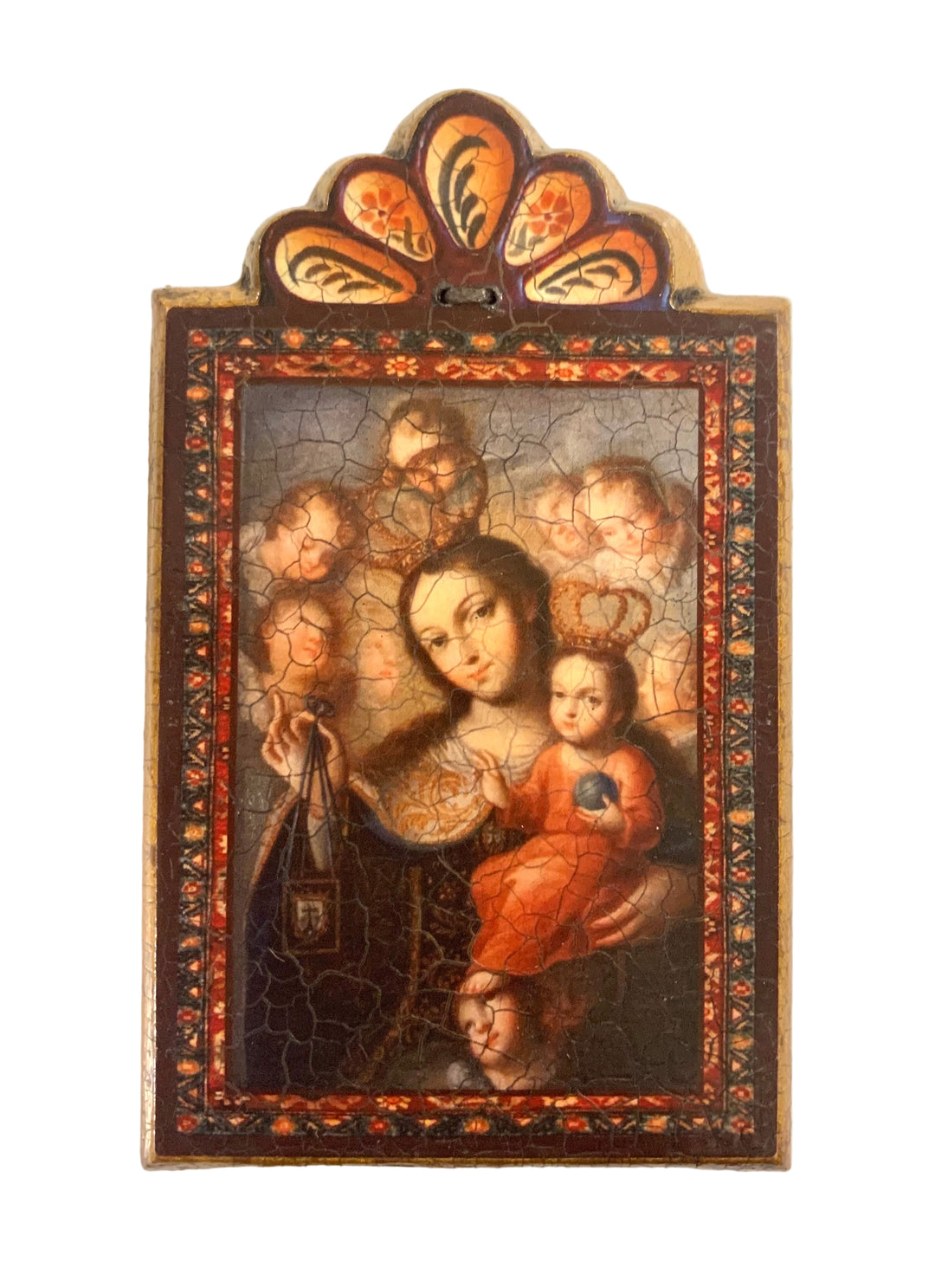 4.5" Mini Rectangular Wooden Retablo