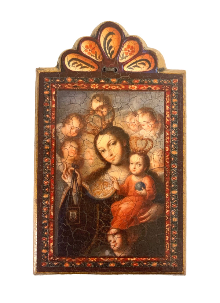 4.5" Mini Rectangular Wooden Retablo
