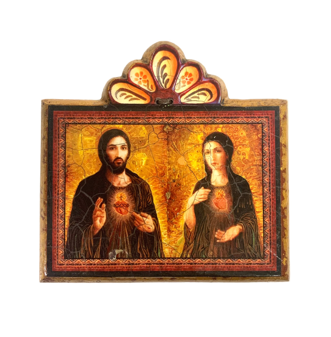 4.5" Mini Rectangular Wooden Retablo
