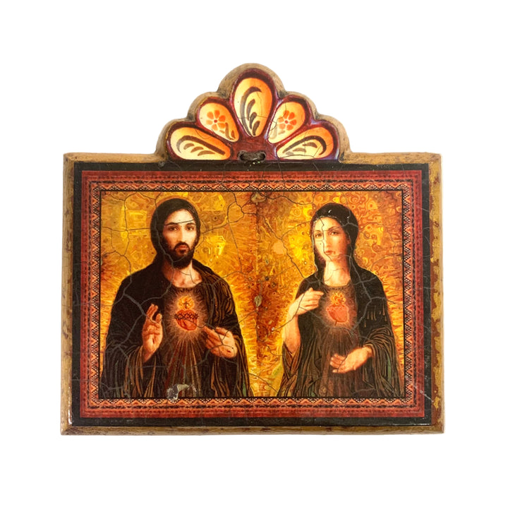 4.5" Mini Rectangular Wooden Retablo