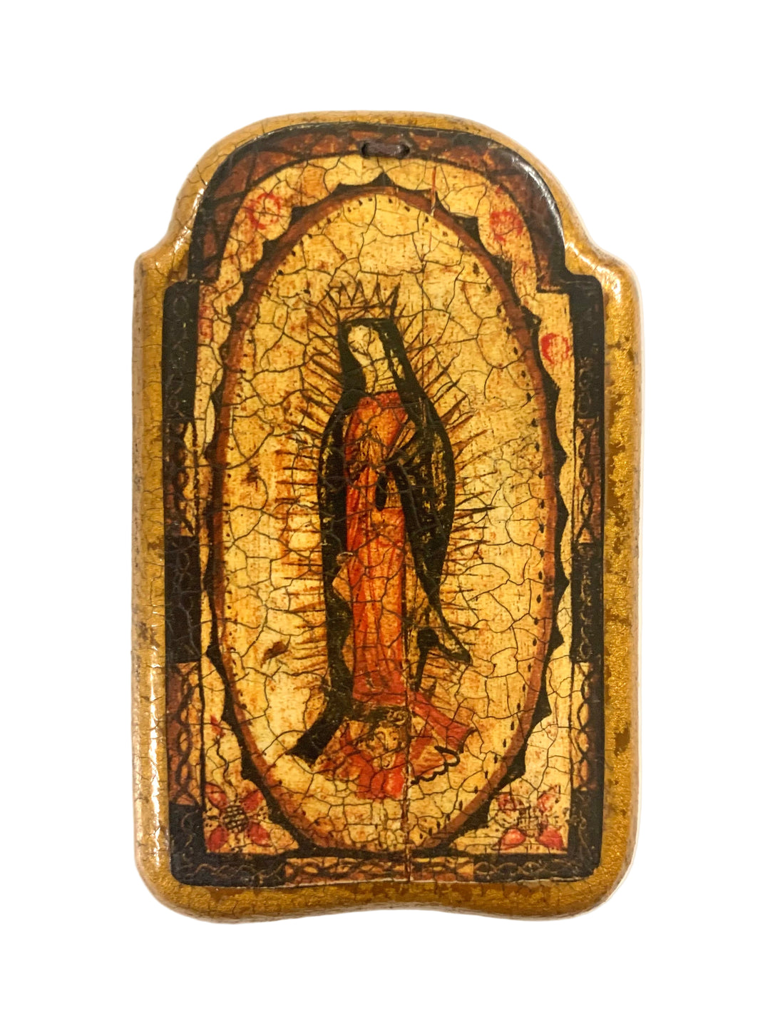 4.5" Mini Rectangular Wooden Retablo
