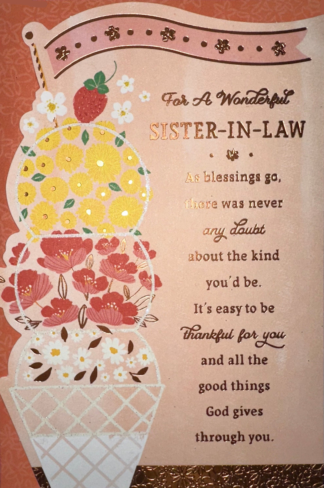 For A Wonderful Sister In Law Birthday Card