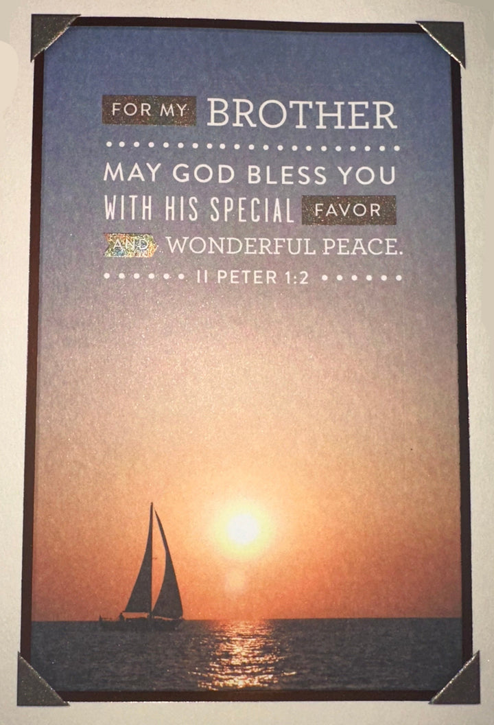 Brother, May God Bless You - Birthday Card