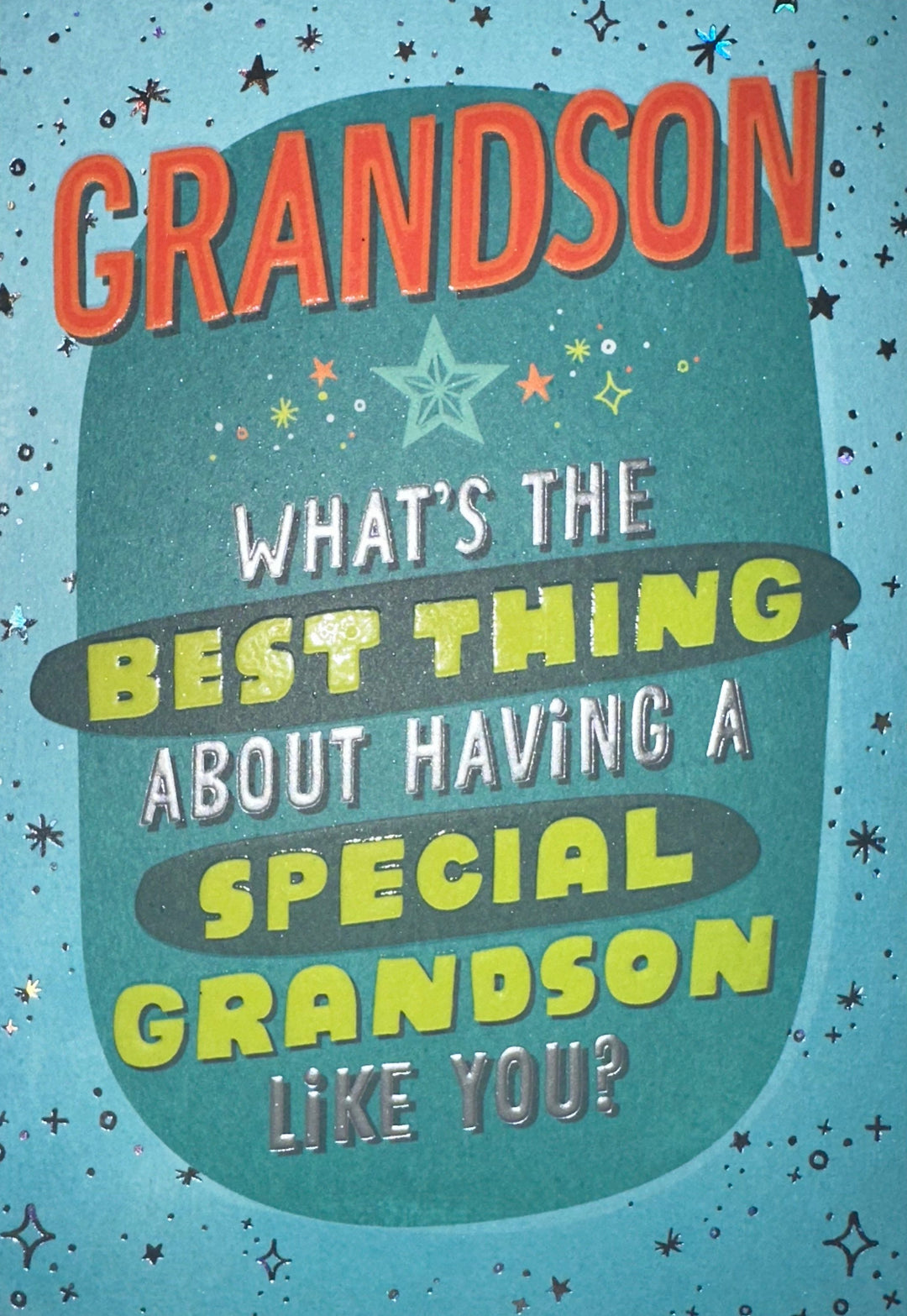 Best Thing About Having A Special Grandson Birthday Card