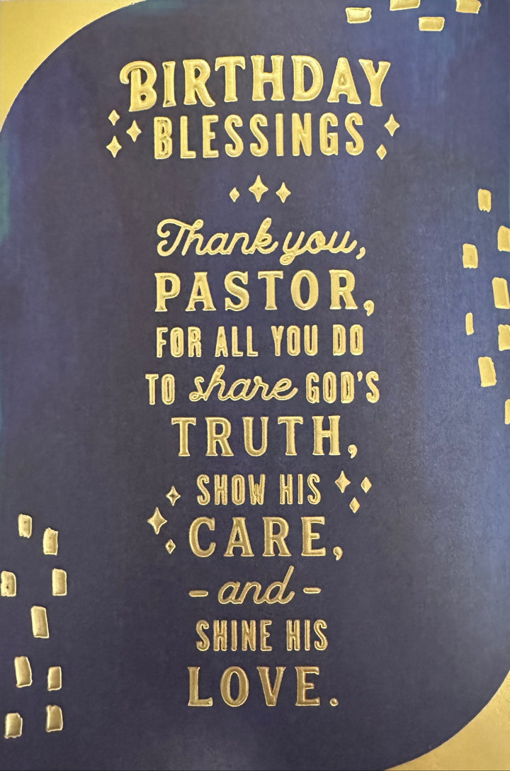 Birthday Blessings Card for Pastor