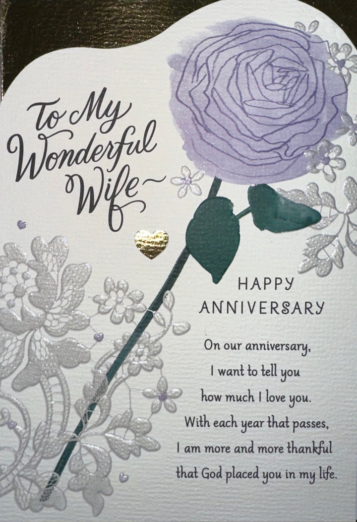 To My Wonderful Wife - Anniversary Card