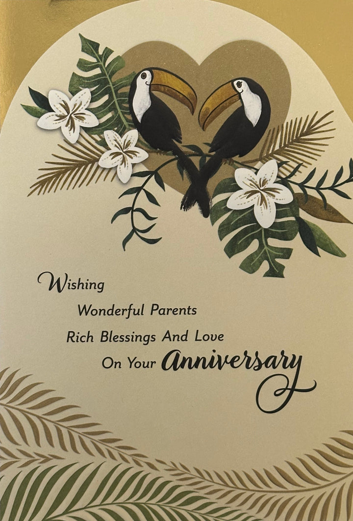 Wishing Wonderful Parents - Anniversary Card