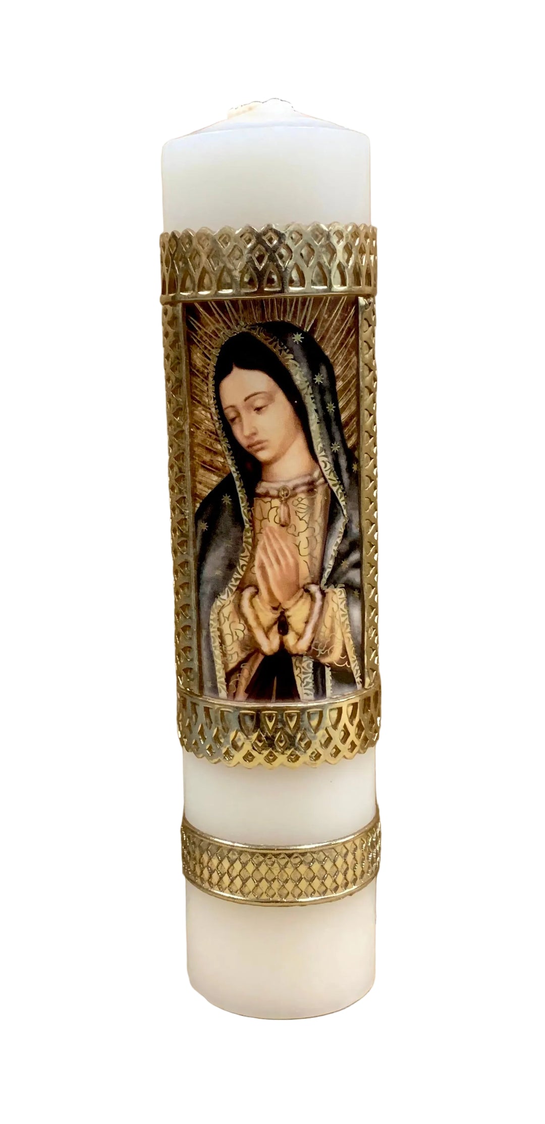 8" x 2" Our Lady of Guadalupe Portrait Cirio Candle