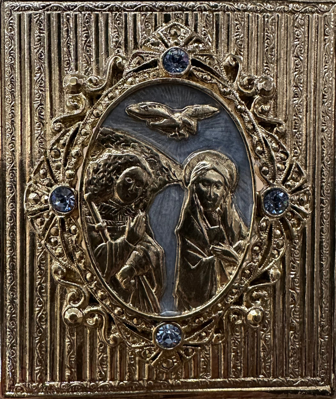 Annunciation Gold Tone Plaque