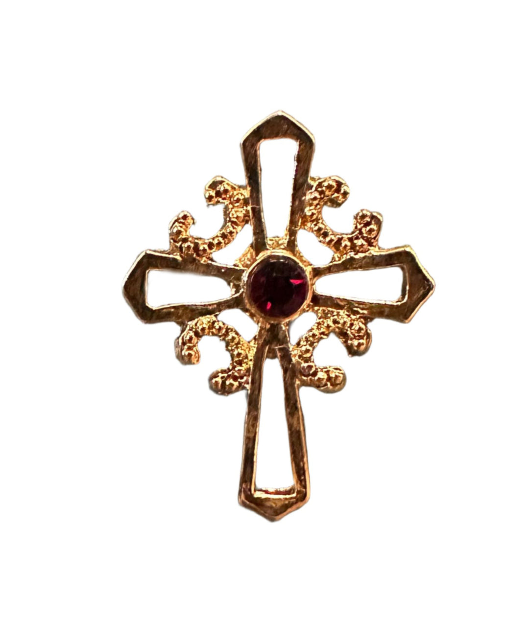 Ruby Cross Tac Pin