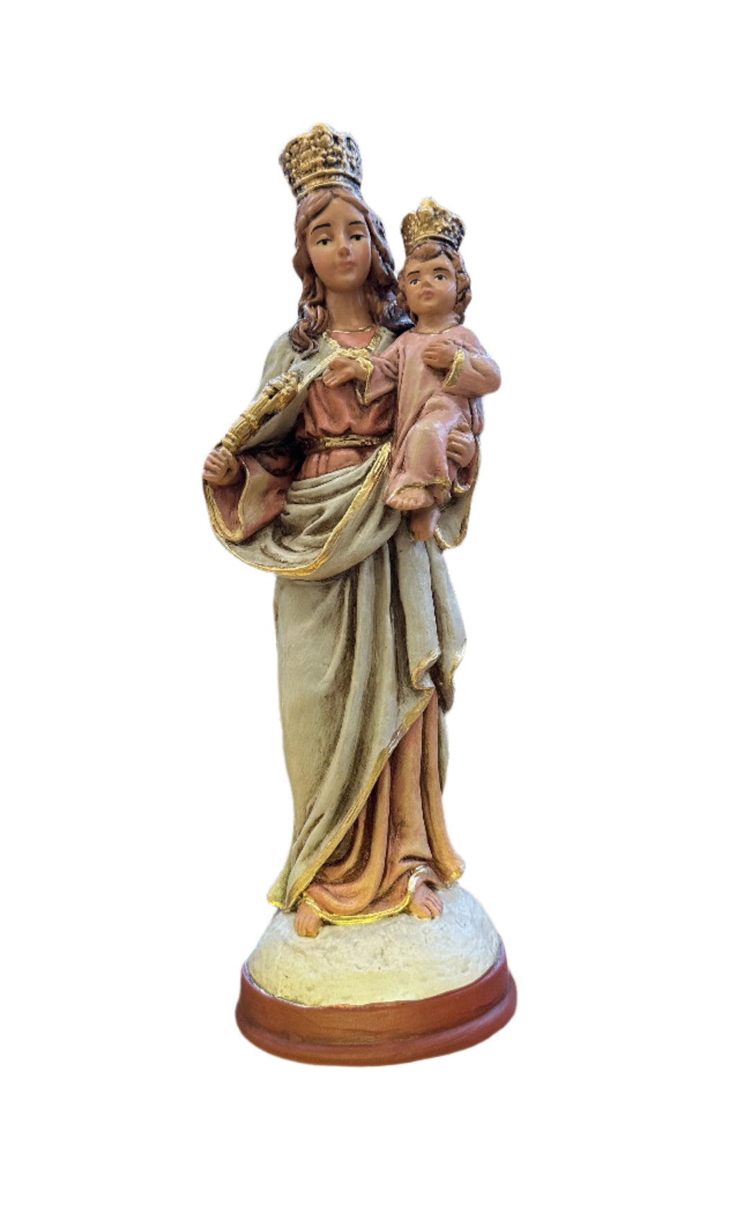 12" Handmade Our Lady Help of Christians Statue