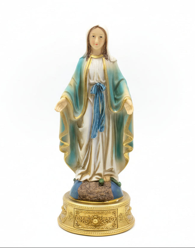 9" Our Lady of Grace Statue with Rosary Drawer