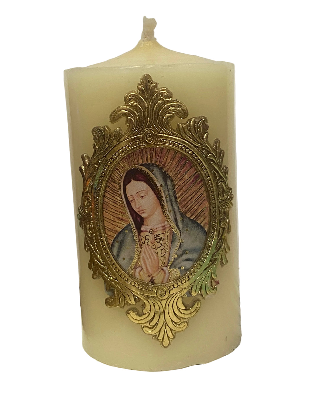 2 x 3.5" Our Lady of Guadalupe Cirios Candle