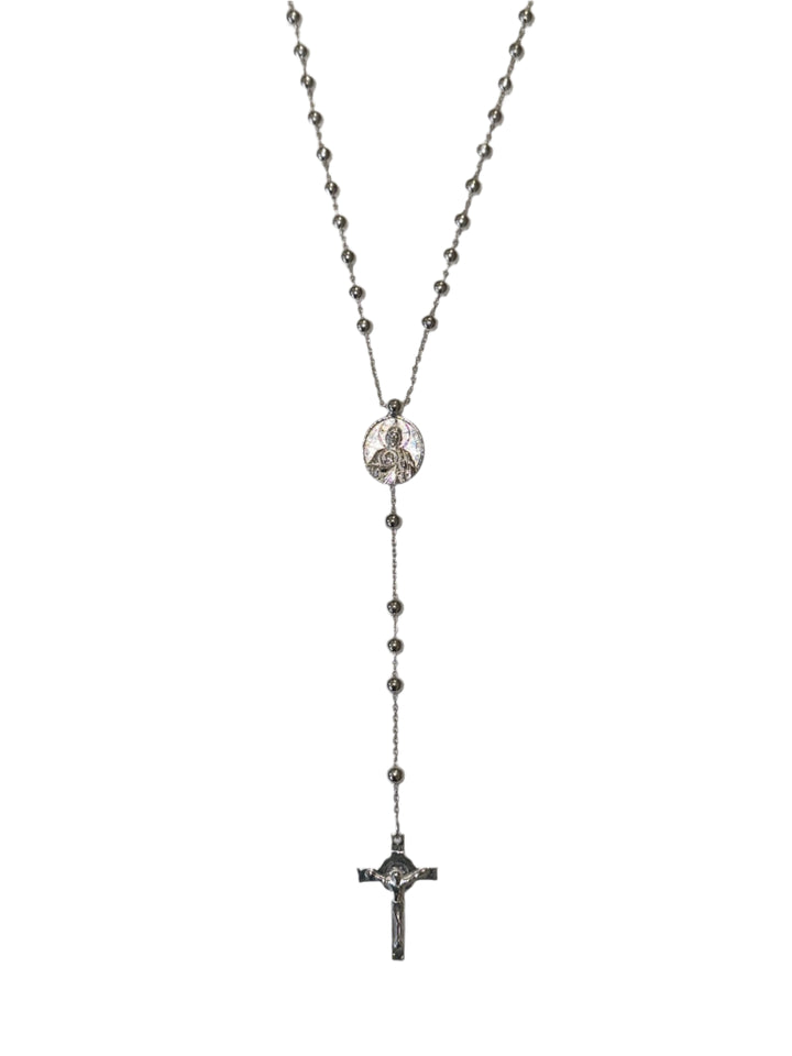 4MM Sterling Silver Bead St. Jude Rosary with Clasp
