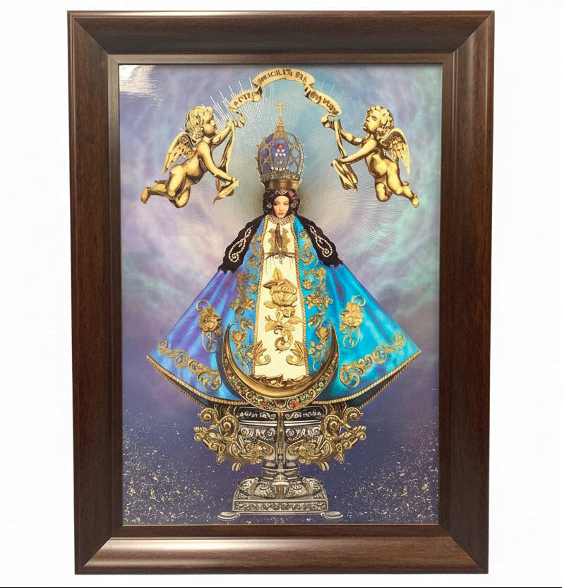 26" x 33" Virgen de San Juan de los Lagos Wood Frame