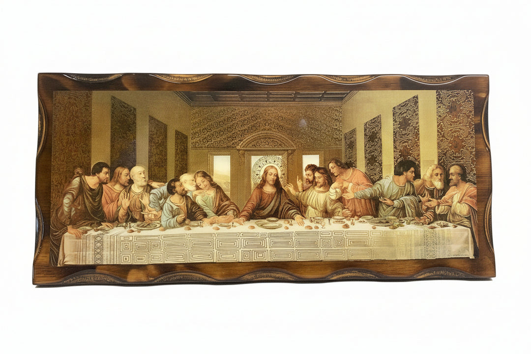9" x 21" Da Vinci Last Supper Wood Plaque