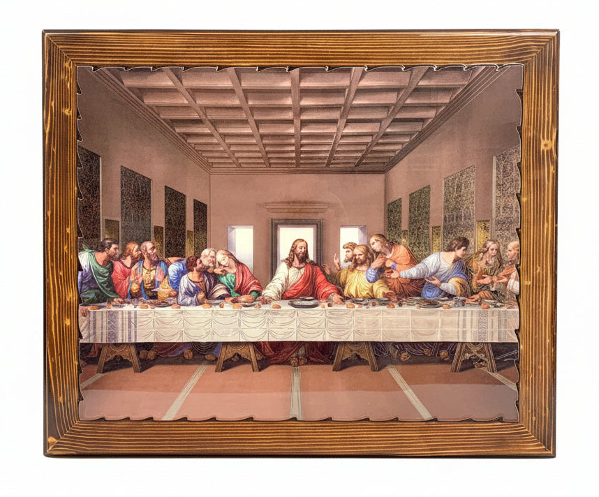 19" x 23" Da Vinci Last Supper Wood Plaque