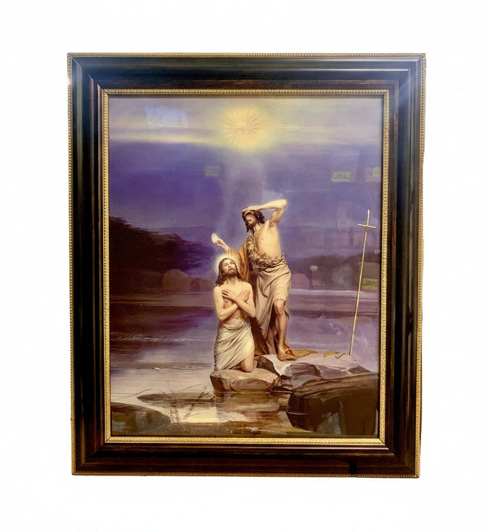 20" x 24" Baptism of Christ Wood Frame
