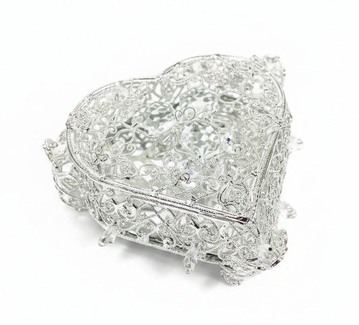 38" Crystal Wedding Lasso with Crystal Heart Box