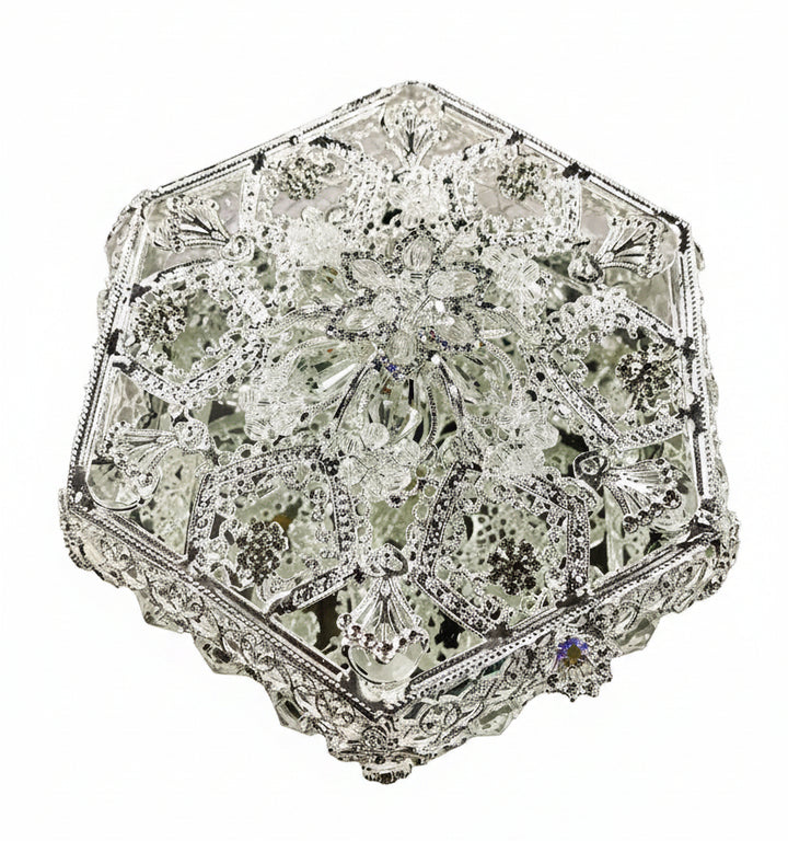 42" Crystal Wedding Lasso with Crystal Hexagonal Box