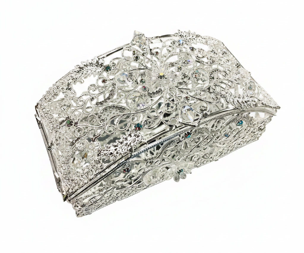42" Crystal Wedding Lasso with Arched Crystal Box