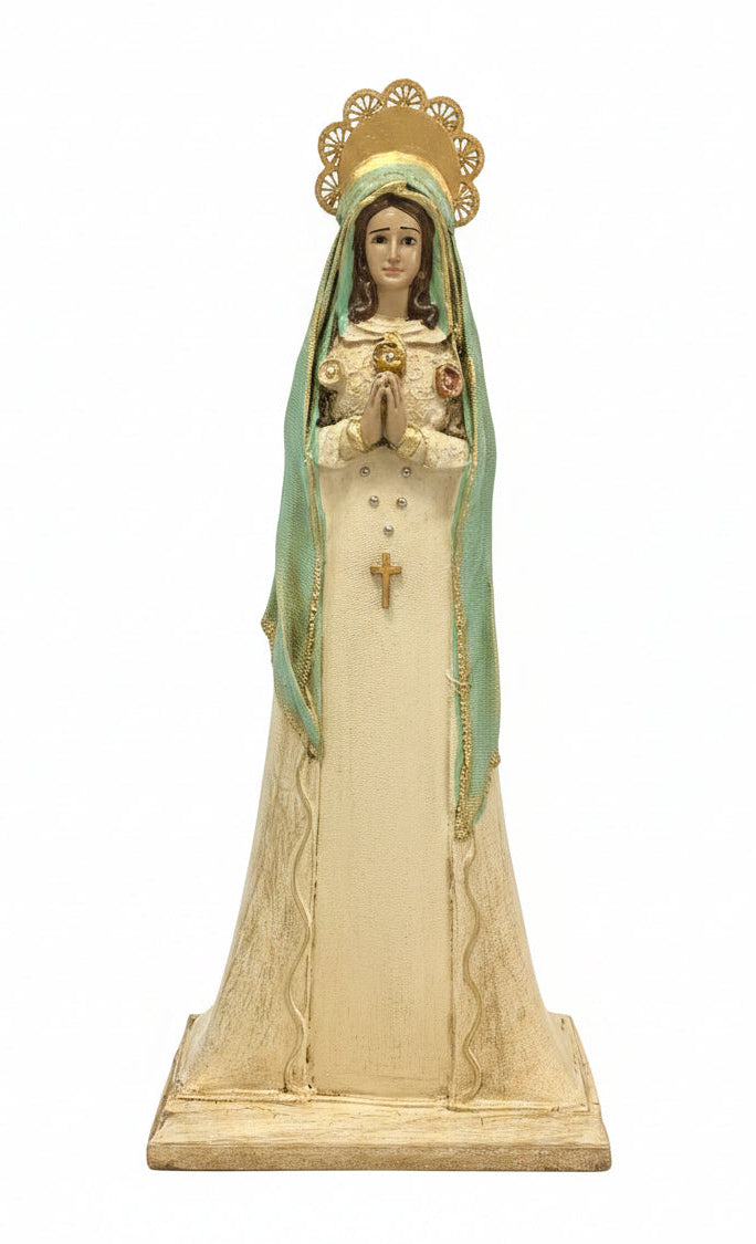 15" Mystical Rose Canvas Statue