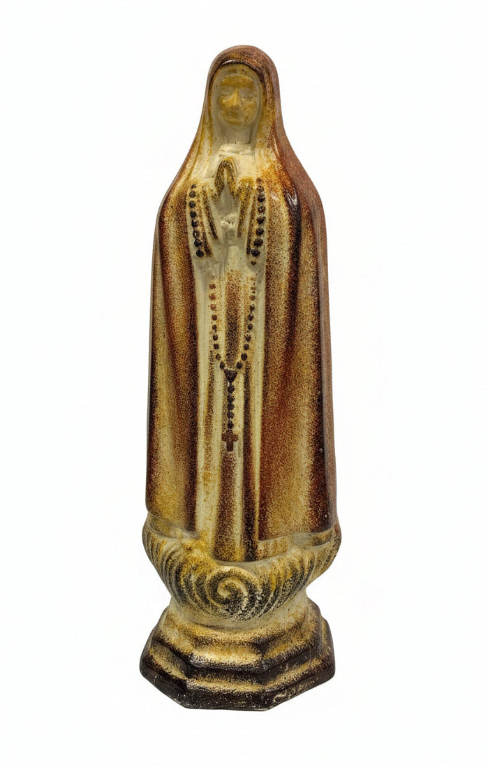 15.5" Our Lady of Peace Rustic Clay Statue