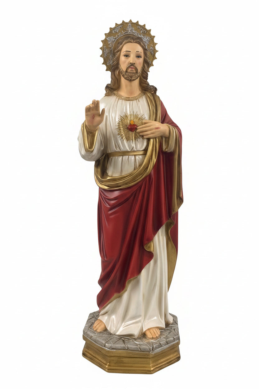 33" Sacred Heart of Jesus Resin Statue