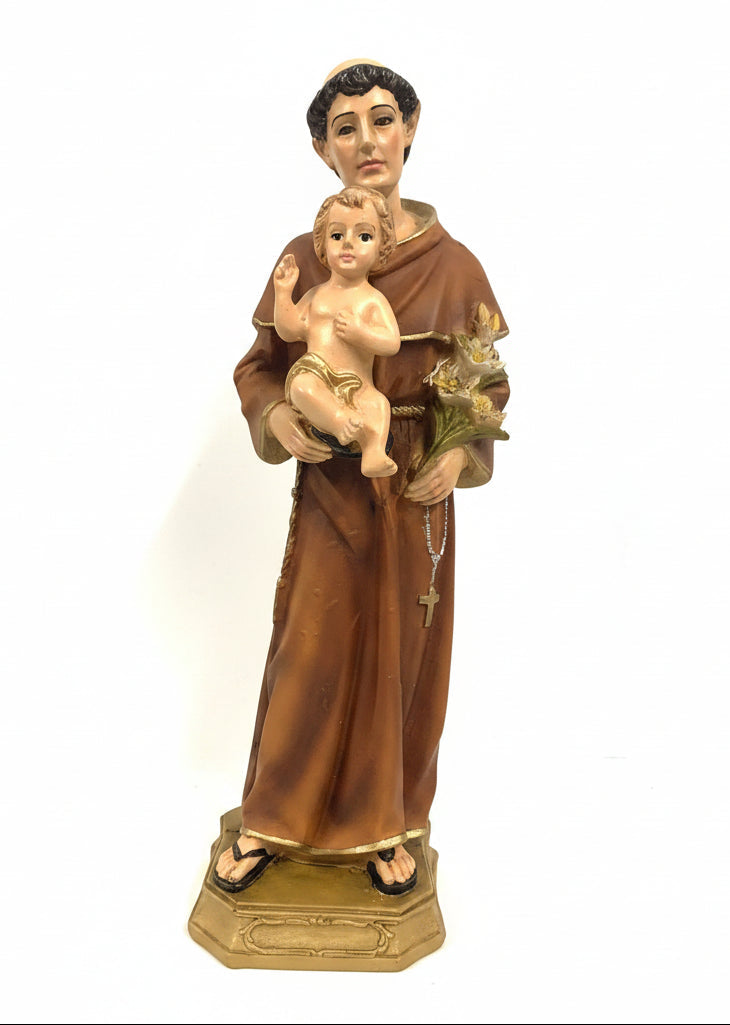 12.5" St. Anthony Resin Statue