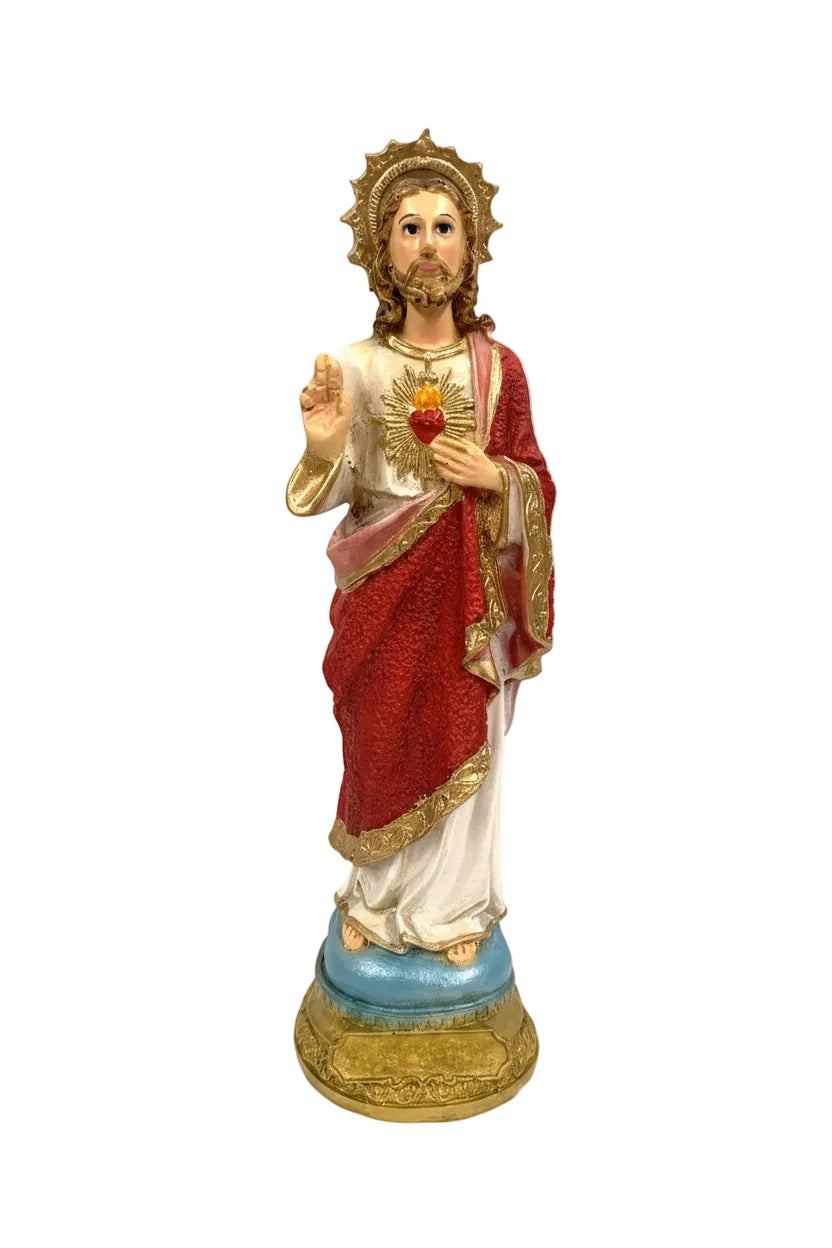 8.75" Sacred Heart of Jesus Resin Statue
