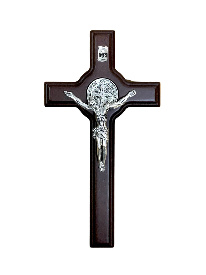8.5" Wooden St. Benedict Wall Crucifix