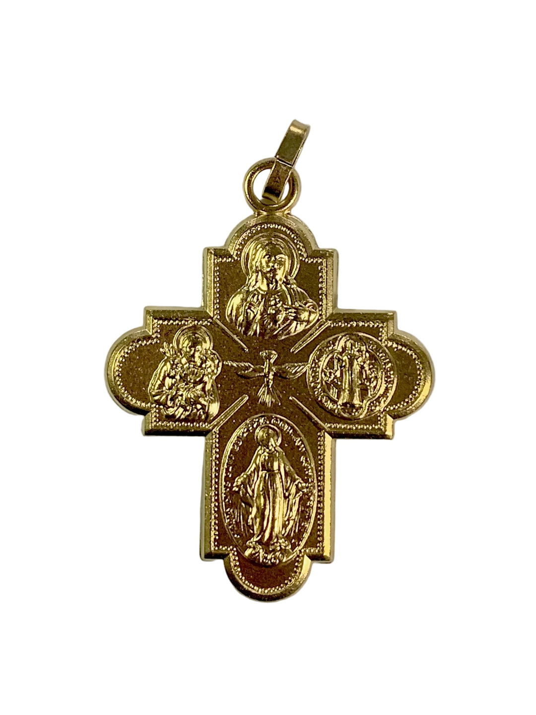 1.25" Gold Plated 4-Way Cross Medal