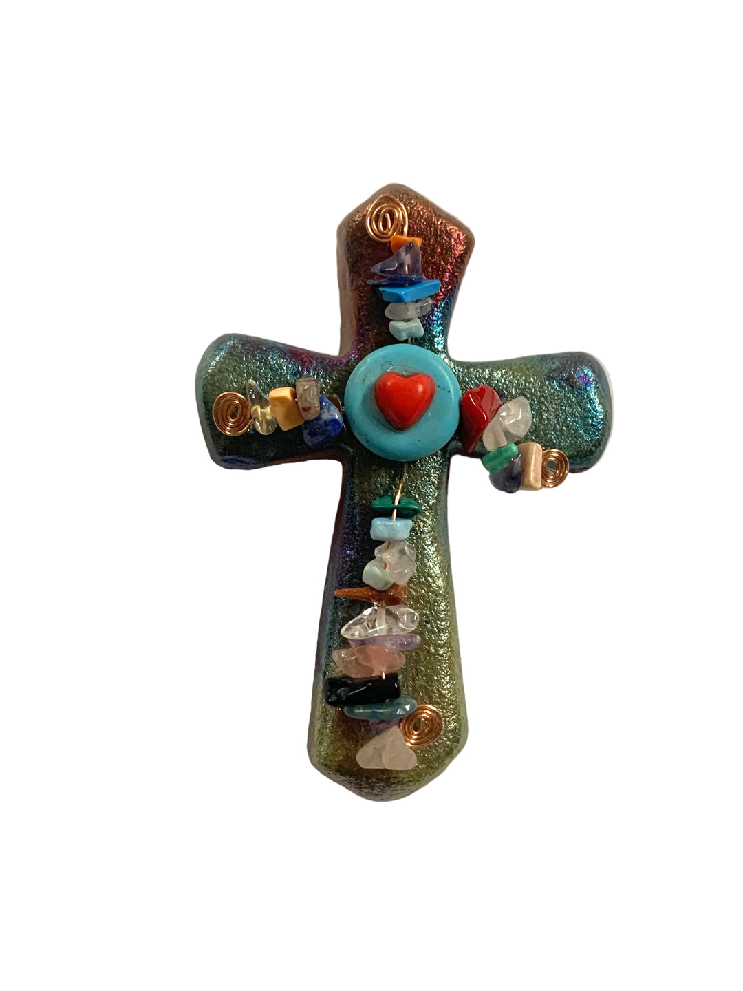 2.5" Handmade Mini Raku Cross
