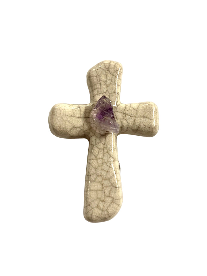 2.5" Handmade Mini Raku Cross