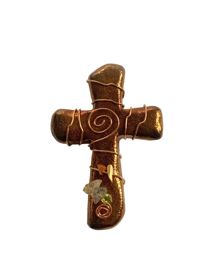 2.5" Handmade Mini Raku Cross