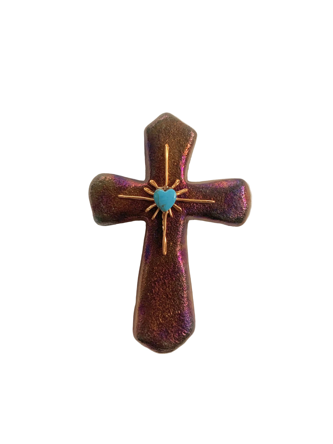 2.5" Handmade Mini Raku Cross