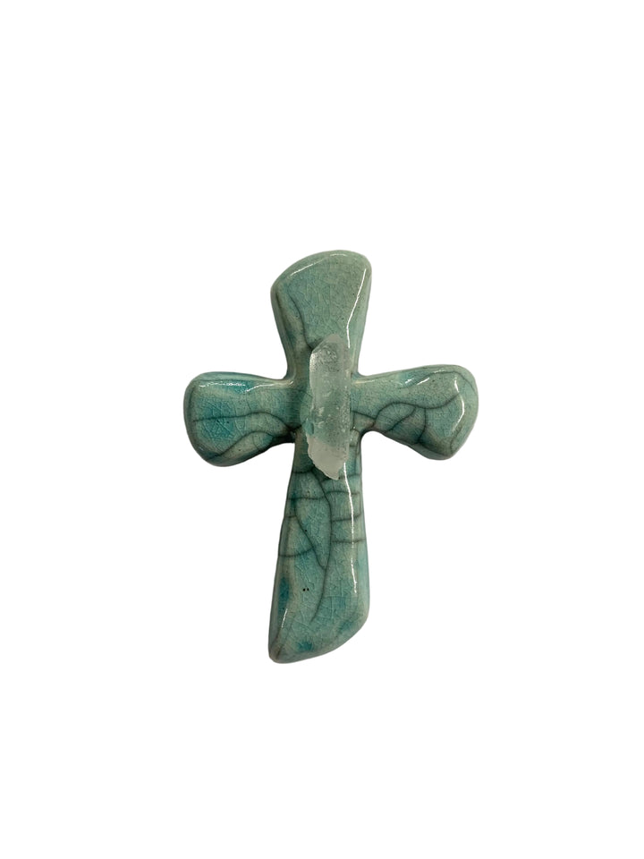 2.5" Handmade Mini Raku Cross