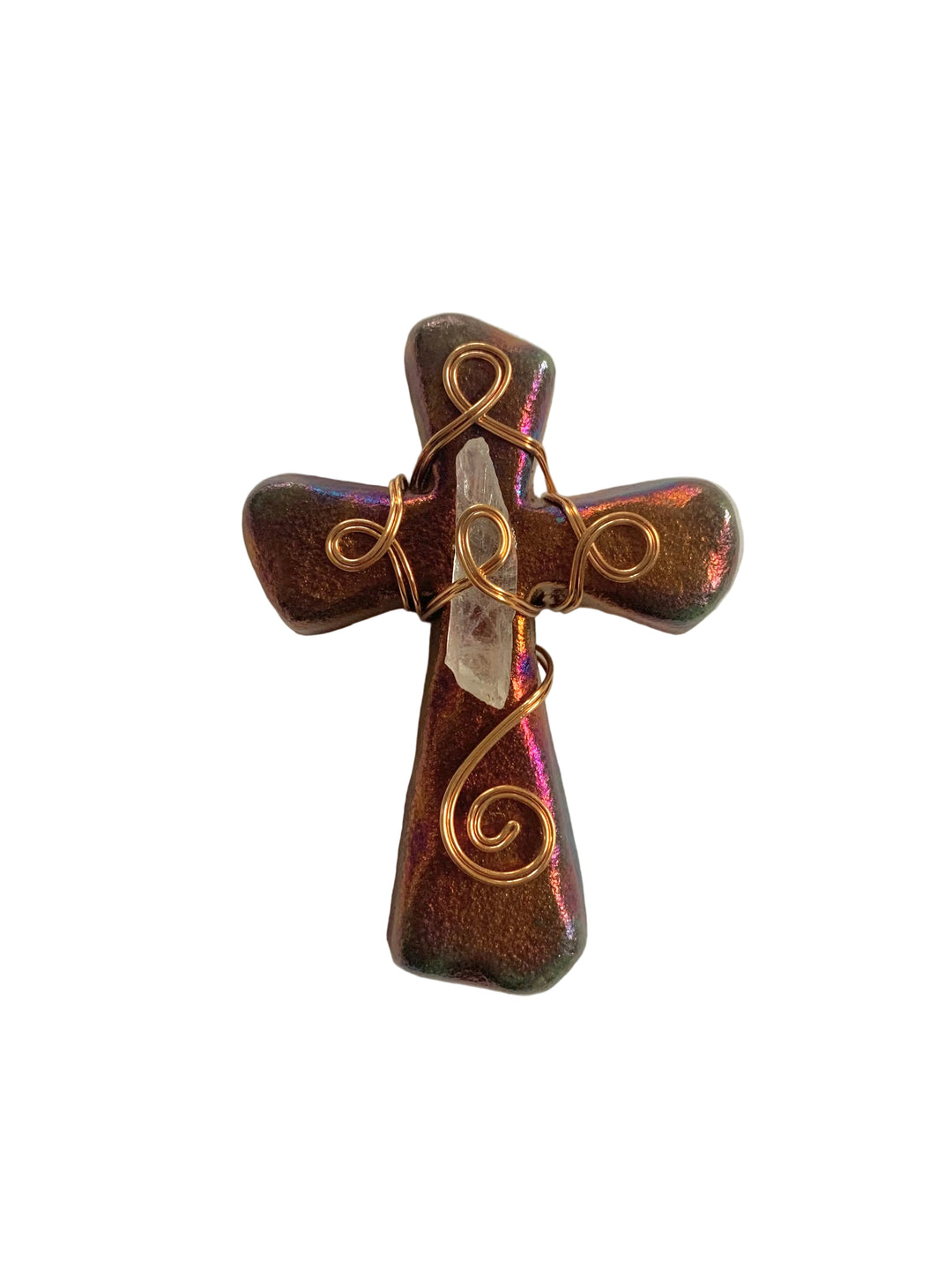 2.5" Handmade Mini Raku Cross