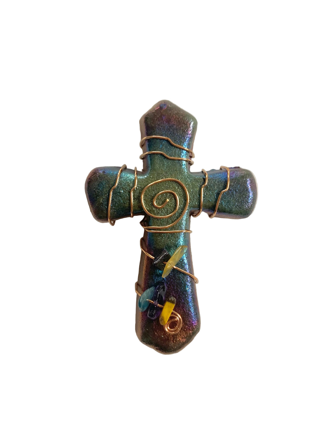 2.5" Handmade Mini Raku Cross