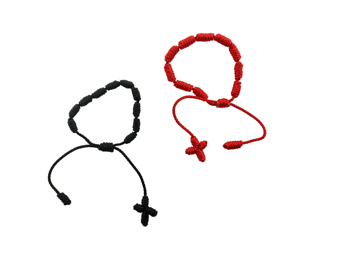 Adjustable Knotted Rosary Bracelet