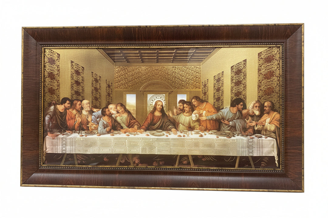 20" x 40" Da Vinci Last Supper Wood Frame