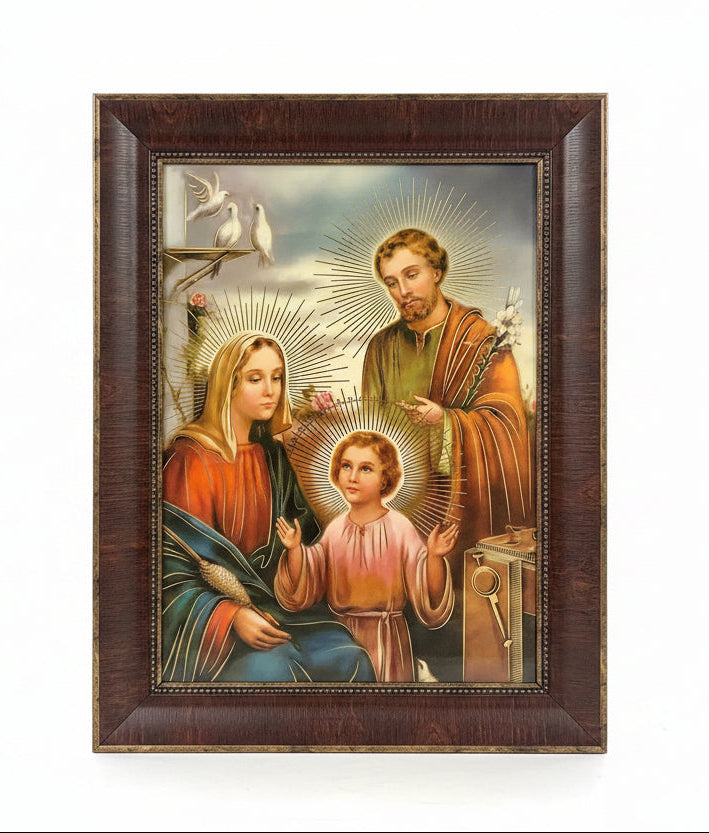 20" x 28" Holy Family Wooden Frame