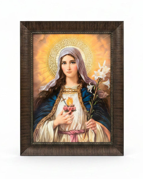 20" x 28" Immaculate Heart of Mary Wooden Frame