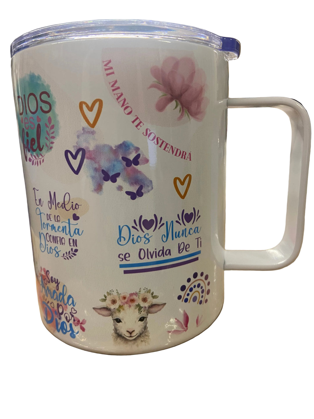 12 oz. Stainless Steel Travel Mug Scriptures Yellow