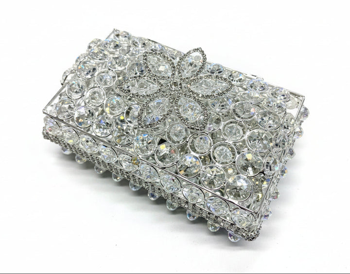 42" Crystal Wedding Lasso with Flower Crystal Box