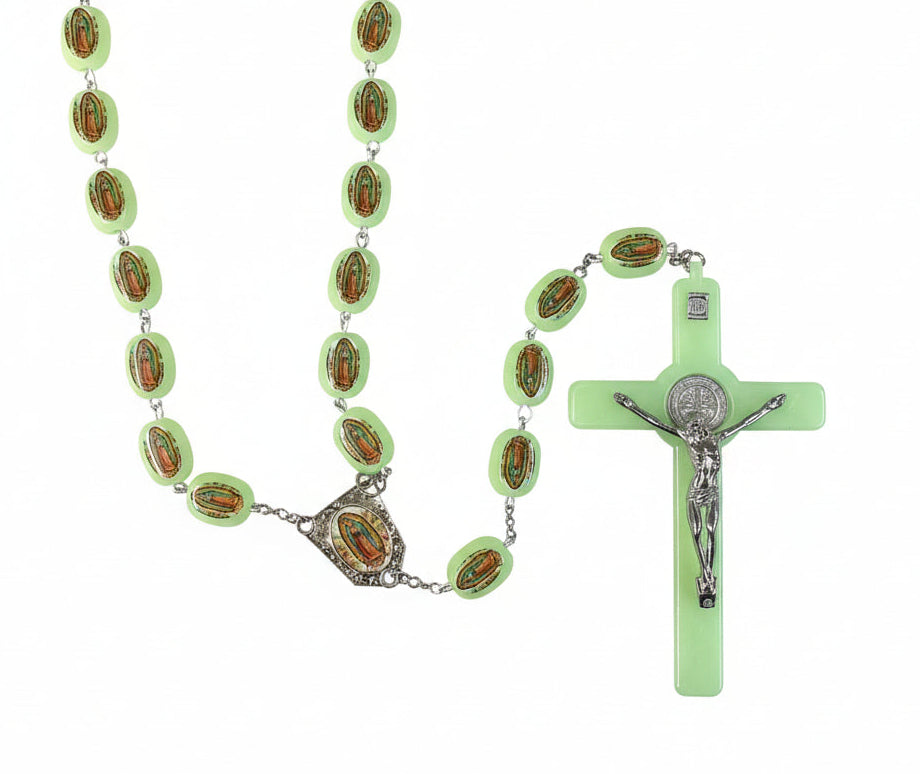 50" Luminous Our Lady of Guadalupe Wall Rosary