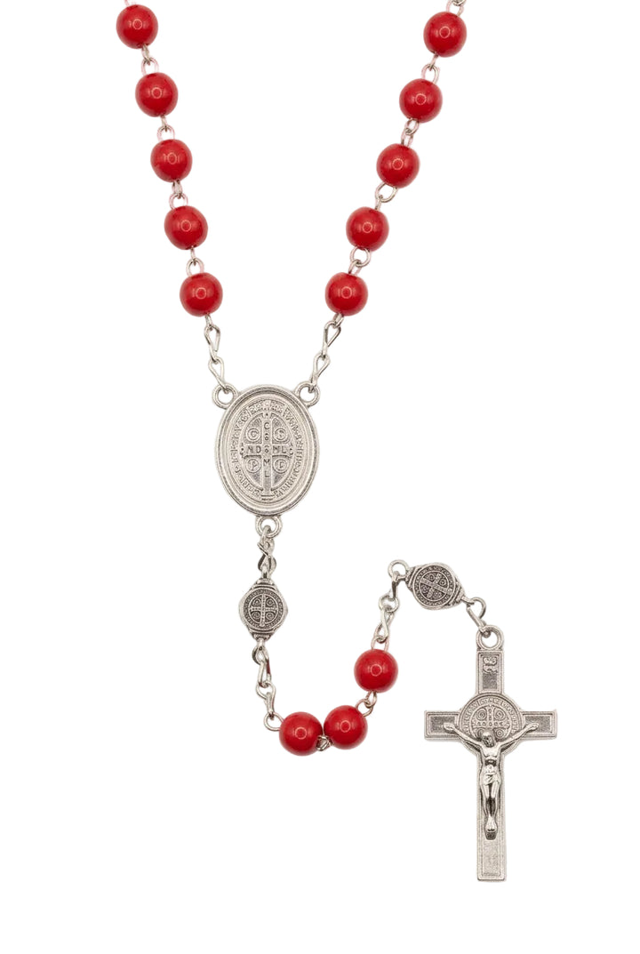 8mm Wood St. Benedict Rosary